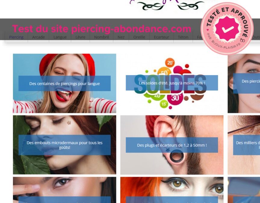 J’ai testé le site Piercing Abondance : Mon avis complet