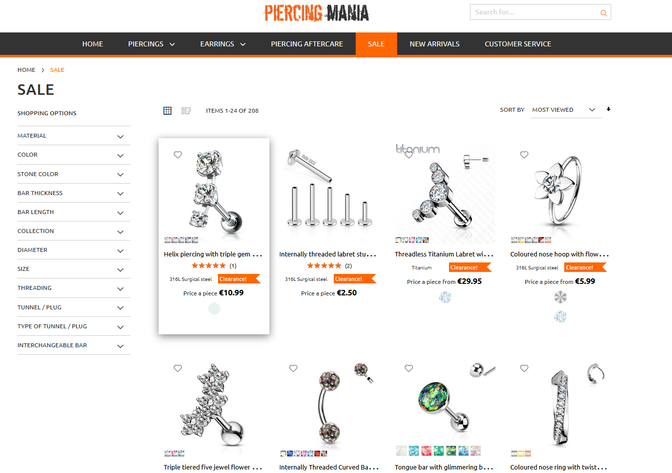 piercing mania site